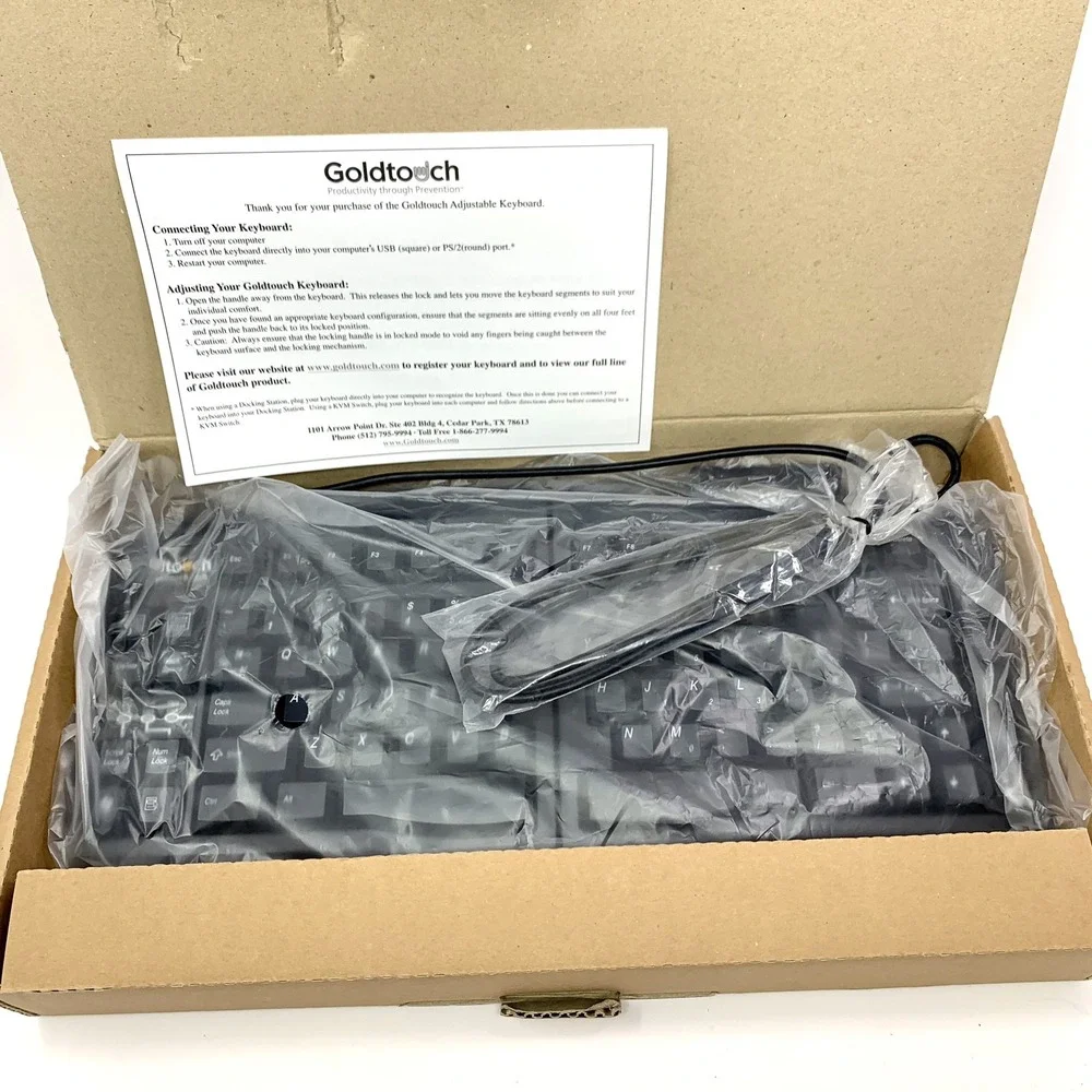 Goldtouch GTS-0077 ErgoSecure 2.0 Smart Card Ergonomic Keyboard w Reader (USB)